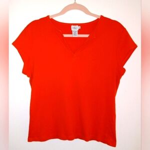 Calvin Klein V-Neck Cotton Top Sz L